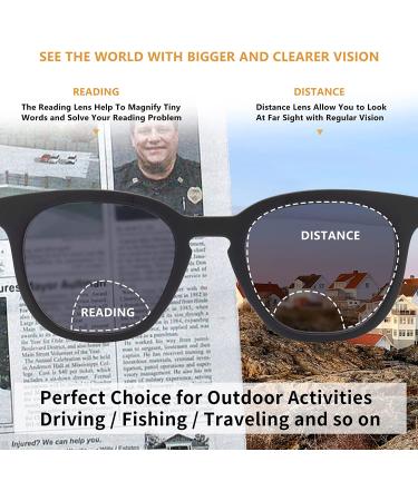 LianSan Women's Invisible Bifocal Reading Sunglasses - UV Protection Sun Readers - Retro Style Blue Tortoise&Black - 275.0 x - Buy Online on GoSupps.com