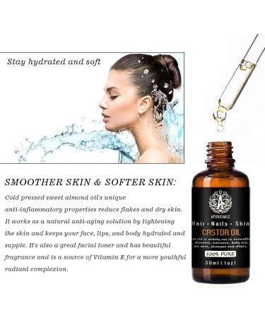 100% Pure Sweet Almond Oil - 30ml Carrier Oil for Massage Skin & Hair Care | Organic & Natural - Buy Online on GoSupps.com