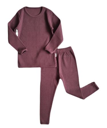 DreamBuy 20 Colours Ribbed Pyjama/Tracksuit/Loungewear Unisex Boys And Girls Pyjamas Baby Clothes Pyjamas For Women And Mens Pyjamas 6-12 Months Aubergine