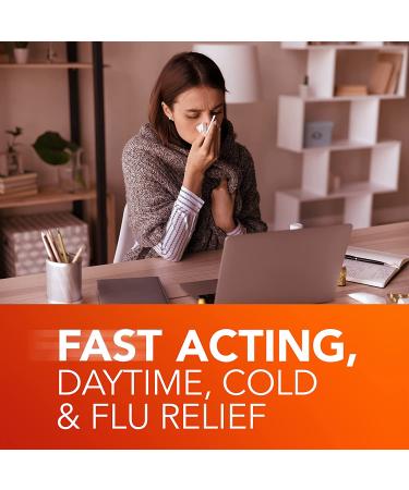 Vicks DayQuil LiquiCaps 48 Count - Cold & Flu Relief for Sore Throat, Fever, and Congestion - Non-Drowsy Formula - Pack of 1 - Buy Online on GoSupps.com