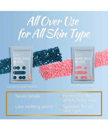 Waxing Kit for Women - VOIRO Digital Wax Warmer Kit with Hard Wax Beads - Ideal for Full Body Hair Removal, Including Eyebrow, Bikini, Brazilian, Face, Leg, and Armpit - Pink - Buy Online on GoSupps.com