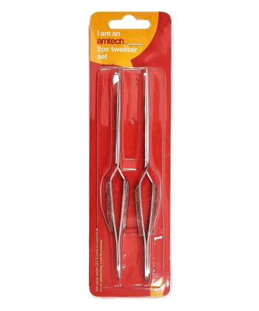 Amtech R0380 2 Piece Wooden Handle tweezer Set - Buy Online on GoSupps.com