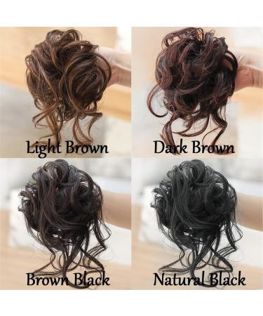 Messy Bun Hair Piece for Women Messy Bun Hair Piece Tousled Updo with Tendrils Hair Bun Extensions Elastic Wavy Curly Hair Ponytail Hairpieces Hair Scrunchies for Women Fake Hair Accessories for Wo Am41-103 - Buy Online on GoSupps.com