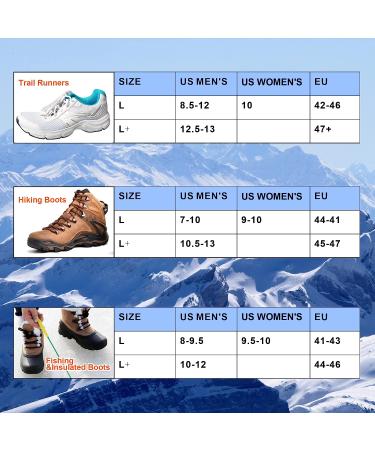 AlwaysGO Crampons Ice Cleats - 19 Micro Spikes Stainless Steel Snow Grips for Hiking Boots - Anti-Slip Mountaineering & Ice Climbing Gear - Buy Online on GoSupps.com
