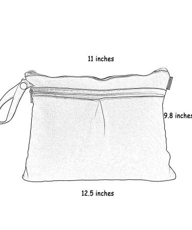 DAMERO 2pcs Travel Wet and Dry Bag with Handle - Small Gray Arrow+Black Arrow (2 Count) | Ideal for Cloth Diaper, Pumping Parts, Swimsuit | Easy Grab and Go - Buy Online on GoSupps.com