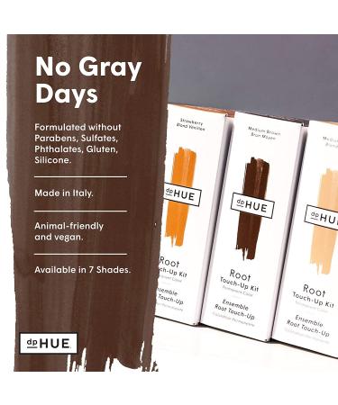 dpHUE Root Touch-up Kit in Medium Brown - Permanent Grey Hair Coverage - Salon-Quality Formula from Italy - Buy Online on GoSupps.com