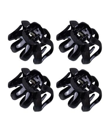 AUEAR, Octopus Clip Jaw Hair Claw Spider Hair Claw Clips Hairpins for Thick Hair (Black, 4 Pcs, 3.15"x2.75") 4 Count (Pack of 1) 3.15" x 2.75" - Buy Online on GoSupps.com