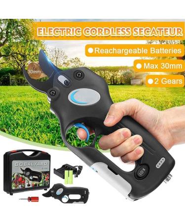 Electric Pruning Shears Cordless Electric Branch Cutter Scissors 30Mm Cutting Diameter Li-Battery Garden Rechargeable Fruit Tree Orchard Cutting Tool Black (Black) Small Gift - Buy Online on GoSupps.com