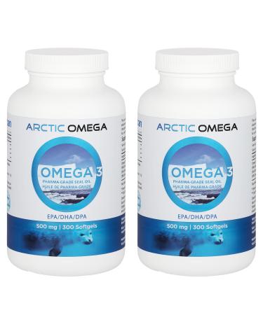 Natur Arctic Omega Harp Seal Oil Omega 3 Capsules Canadian Omega 3 Fatty Acids Supplements 500mg 120 Softgels (2)