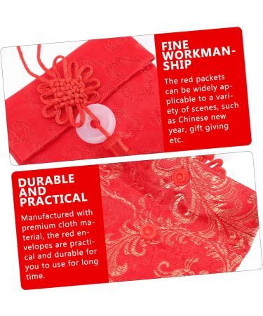ABOOFAN 4 Pcs Fabric Red Envelope Chinese Gifts Hongbao Envelopes Lucky Money Envelopes Silk Red Envelope Red Envelopes Embroidered Purse Party Red Packets Cloth New Year Money Bag - Buy Online on GoSupps.com