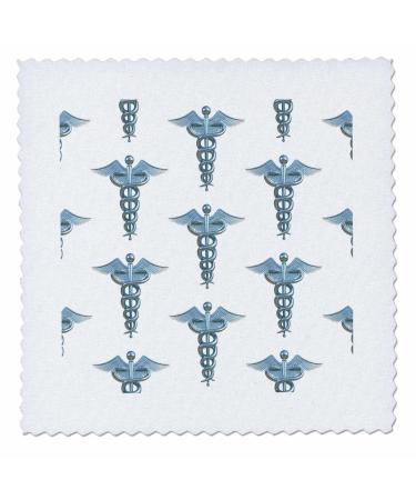 8x8 inch Quilt Square - Medical Caducues Design for Nurses Doctors and Medical Staff. Creative Studios Nursing