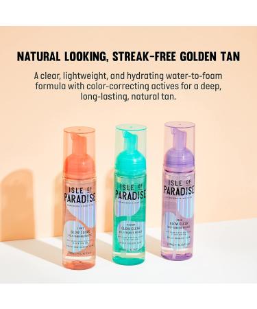 Isle of Paradise Self-Tanning Mousse Medium 200ml | Vegan Natural Ingredients Glow Clear Foam - Shop Internationally! - Buy Online on GoSupps.com