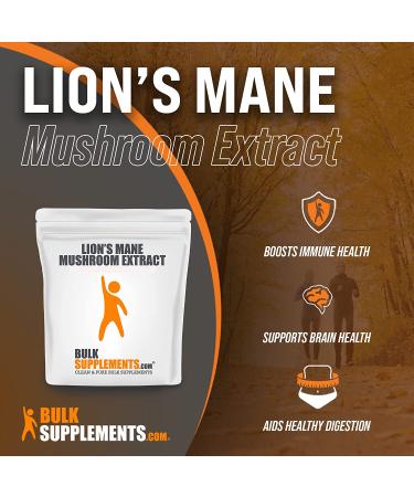 Lion's Mane Mushroom Extract Powder - Memory & Focus Brain Supplement - 500g (1.1 lbs) - Buy Online on GoSupps.com