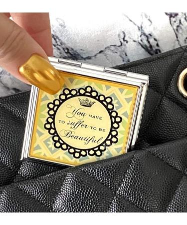 Retro Compact Mirror: Sassy Remarks for Travel Purse - Beauty & Lipstick Motivation - Buy Online on GoSupps.com