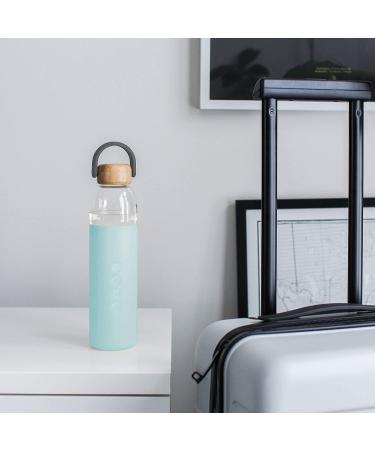 Soma 25oz BPA-Free Glass Water Bottle with Mint Silicone Sleeve - Eco-Friendly & Stylish - Buy Online on GoSupps.com
