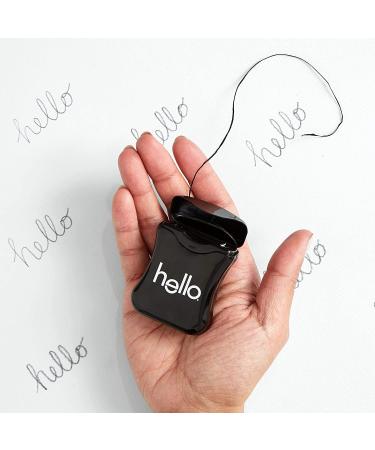 Hello Activated Charcoal Infused Floss 3pk - Vegan Wax, Fresh Mint, Natural Peppermint Flavor - Buy Online on GoSupps.com