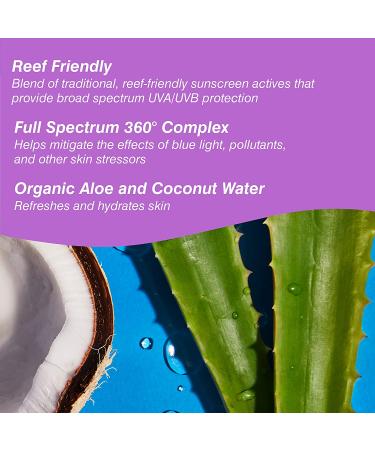 COOLA Organic Face Moisturizer with SPF 18 | Refreshing Water Mist | Dermatologist Tested Sunscreen with BlueScreen Technology | 1.7 Fl Oz - Buy Online on GoSupps.com