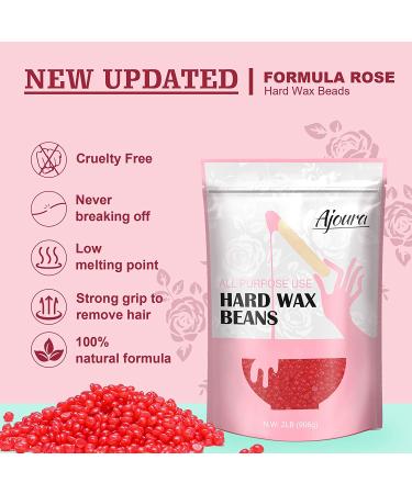 2LB Ajoura Hard Wax Beads - All-In-One Hair Removal Wax for Body & Face (Pink) | Brazilian Wax Refill - Buy Online on GoSupps.com