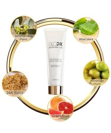 Shop GLO24K 24k Gold Moisturizing Day Cream & Exfoliating Facial Cleanser Set - Anti-Aging Skincare for Radiant Skin - Buy Online on GoSupps.com