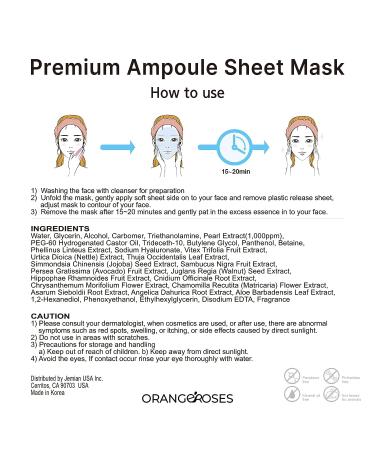 Orangeroses 13 Pcs Combo Vital Ampoule Sheet Mask - Korean Facial Skincare for Moisturization, Wrinkle Care, and Brightening - Buy Online on GoSupps.com