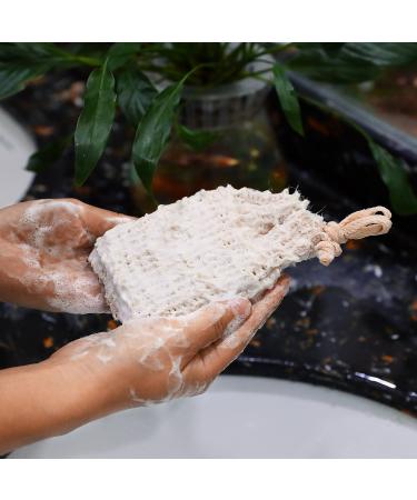 Natural Sisal Soap Saver Bag - Exfoliating & Drying Shower Pouch for Foaming Bars - 5.3x3.5 Inch (Pack of 5) - Buy Online on GoSupps.com