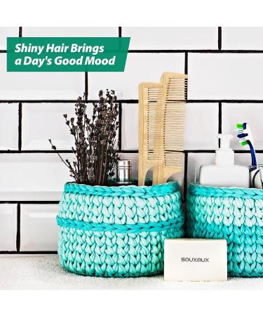 Natural Bamboo Hair Combs Set - Wide & Fine Tooth Styling Comb for Men & Women - Handmade Anti-Static Hairbrush - Heat Resistant Detangling Comb - SouxMux Gift Kit - Buy Online on GoSupps.com