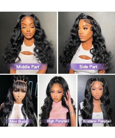 26 Mewill Body Wave Lace Front Wig | 100% Human Hair | 180% Density | HD Lace Frontal | Pre-Plucked with Baby Hair | Natural Color | Black Women - Buy Online on GoSupps.com