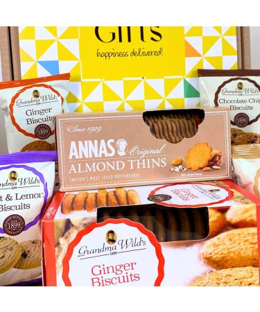 Biscuits Gift Set Biscuit Hamper Including Ginger Biscuits Almond Thins & 4 Packets of Grandma Wild's Classic Biscuits | Biscuit Lovers Gift - Buy Online on GoSupps.com