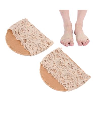 Forefoot Cushion Pad Comfort Forefoot Insole Women High Heel Shoes Foot Antislip Forefoot Sleeve Pads Footpads Metatarsal(No. 4 lace Skin)