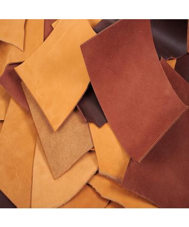 1 lb Large Leather Scrap Bag - Full Grain Cowhide Remnants for Crafts - Mixed Colors - Buy Online on GoSupps.com