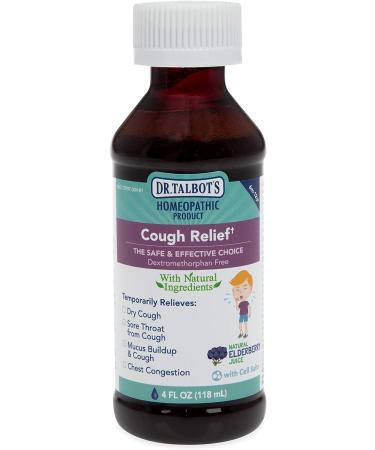 Dr. Talbot's Children's Cough Relief Liquid Medicine - Natural Elderberry Juice Flavor - 4 Fl Oz (Pack of 1) - Buy Online on GoSupps.com