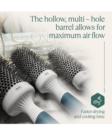 Professional Circular Hair Brushes Set - Ionic Thermal Blow-Drying Brushes for Women | 3-Pack with Travel Bag - Buy Online on GoSupps.com