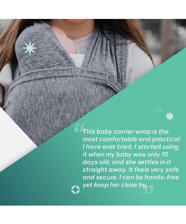 Koala Babycare Easy-to-wear Baby Sling | Adjustable Unisex Baby Carrier up to 22lbs | Multi-Purpose & Stylish Anthracite Baby Wrap Belt - Buy Online on GoSupps.com
