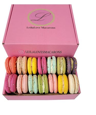 Leilalove Macarons - Mademoiselle de Paris Collection of 15 | Individually Packed for Freshness | Gift Box with Free Enclosure Card - Buy Online on GoSupps.com