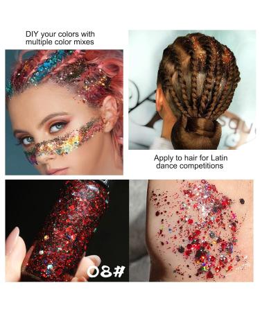 Buy Red Body Glitter Gel - Long-Lasting Liquid Glitter for Festivals & DIY Arts Crafts - Buy Online on GoSupps.com