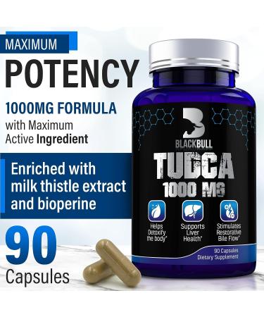 Blackb ll TUDCA 1000mg Capsules with Milk Thistle Liver Detox - 45 Day Supply - Buy Online on GoSupps.com