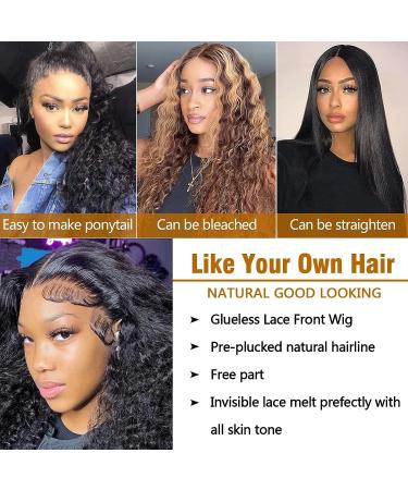 RECIFEYA 13x4 Deep Wave Lace Front Human Hair Wig | HD Lace | Pre Plucked | Glueless | 24 inch - Buy Online on GoSupps.com