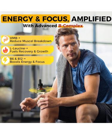 Q'ankyaq Leucine HMB Liquid Supplements Sugar Free HMB L-Leucine Liquid Drops for Adults Seniors Leucine Amino Acids Supplement Muscle Support & Workout Recovery High Absorption Vegan 2 Fl Oz - Buy Online on GoSupps.com