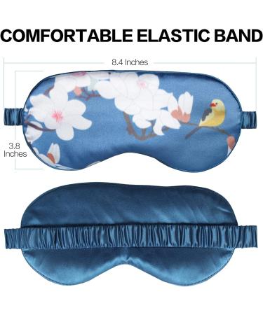Fishent Sleep Eye Mask for Women Men - Super Soft Silk Sleep Mask for Sleeping Lightweight Comfortable Blindfold Eye Covers for Travel/Shift Work/Nap with Gift Box and Storage Bag Little Bird - Buy Online on GoSupps.com