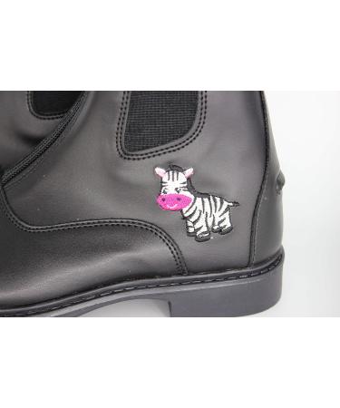 TuffRider Starter Zebra Paddock Boots for Children - Black, Size 1 | Stylish and Durable Boots - Buy Online on GoSupps.com