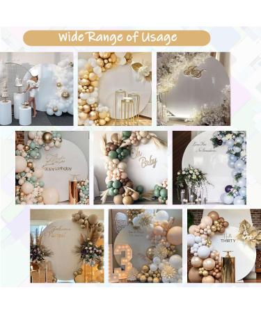 Haefoo 7.2FT White Round Backdrop Cover for 5 to 7.2ft Circle Arch Stand - Adjustable Wrinkle Free Circle Backdrop Cover for Birthday Wedding Baby Shower Photography Party Background Decor - Buy Online on GoSupps.com