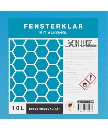 Schulz Glass Cleaner 10L Concentrate | Streak-Free Shine for Windows Mirrors & Glass Surfaces - Ideal for Home & Car - Buy Online on GoSupps.com