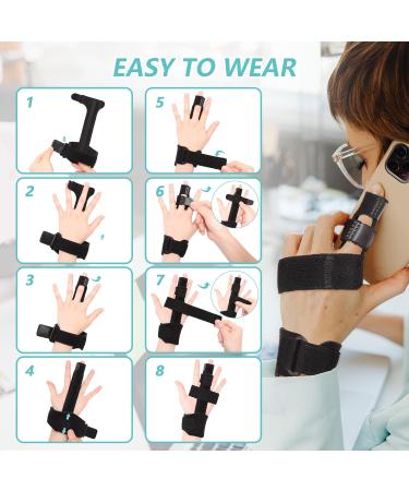 Trigger Finger Splint - Adjustable Hand Brace for Broken Fingers & Metacarpal Support | Finger Splints for Index Middle Ring & Pinky (L/XL - Buy Online on GoSupps.com