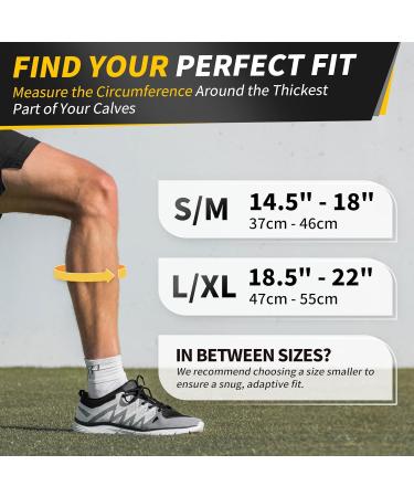 Cambivo Compression Stockings for Men & Women - 2 Pairs of Elastic Calf Sleeves - Comfortable Footless Sports Compression Socks - L-XL Gray - Buy Online on GoSupps.com