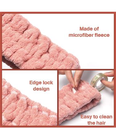 3-Piece Elastic Spa Facial Headband Set for Women | Makeup Washing Yoga & Shower - Dark Pink Dark Blue Milk White - Buy Online on GoSupps.com