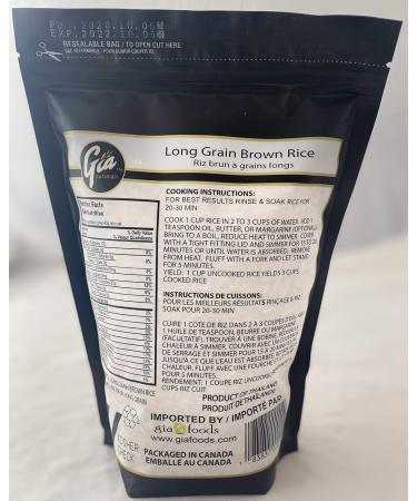 Gia Long Grain Brown Rice 2lbs Bag - 100% Natural Gluten Free - Buy Online on GoSupps.com