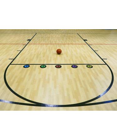 Get Out! Basketball Training Large 9in Disc Spot Markers 5-Pack - Numbered Poly Vinyl Court Floor Spots - Buy Online on GoSupps.com