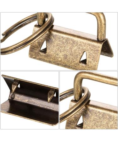 Qovydx 1 Inch Key Fob Hardware Kit - Bronze Keychain Fob Wristlet Bulk Set with Key Ring for Lanyard - Buy Online on GoSupps.com
