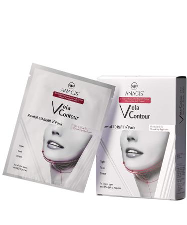 Anacis Double Chin Reducer Neck Loose Sagging Skin Lifting Tightening Firming Face Shaping. Vela Contour - 5 Masks