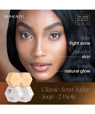 Makari Classic Acnyl Sulfur Soap 7 oz - Anti-Acne Bar Soap for Pimples, Whiteheads, Blackheads - Detoxify Pores, Control Oil - Oily & Acne-Prone Skin - Buy Online on GoSupps.com